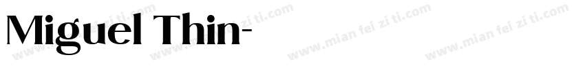 Miguel Thin字体转换